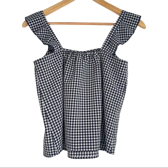 Monk & Lou XS Black and White Gingham Checked Tank Top - Picture 2 of 4